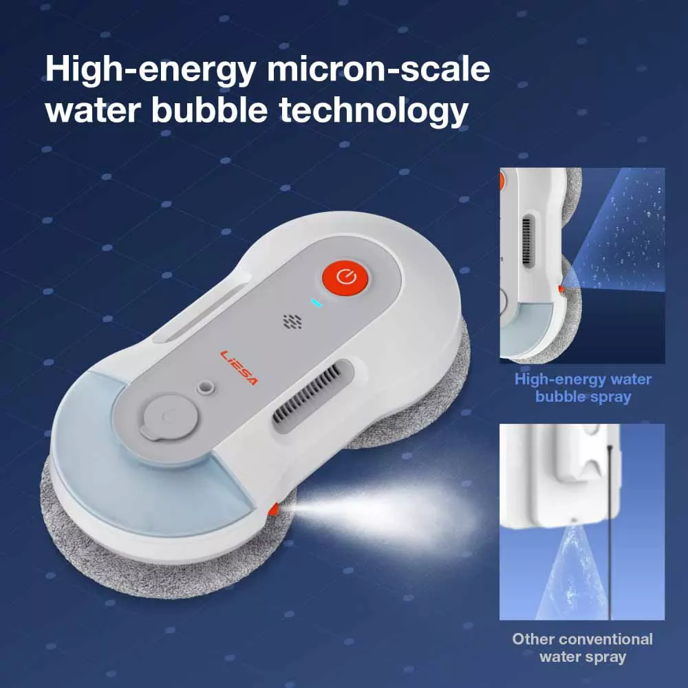 Dubbele watersproeirobot voor het reinigen van ramen